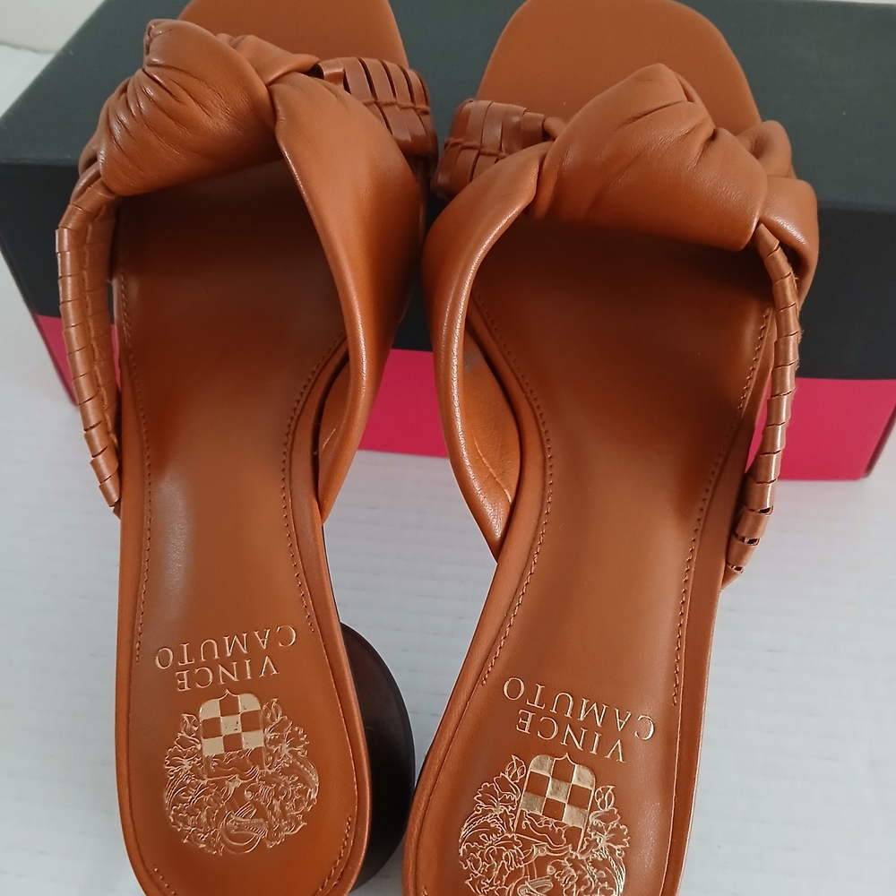 Vince Camuto Women's Tan Slide Sandals Multiples Size M NEW $35 - Picture 13 of 13